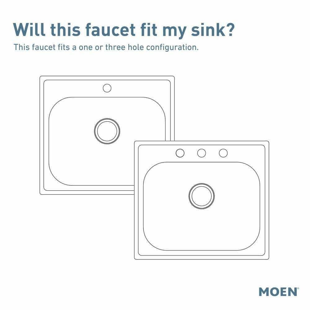 MOEN Brecklyn 87557W Single-Handle Pull-Out Sprayer Kitchen Faucet with Power Clean in White
