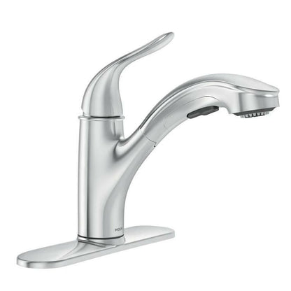 MOEN Brecklyn 87557 Single-Handle Pull-Out Sprayer Kitchen Faucet with Power Clean in Chrome