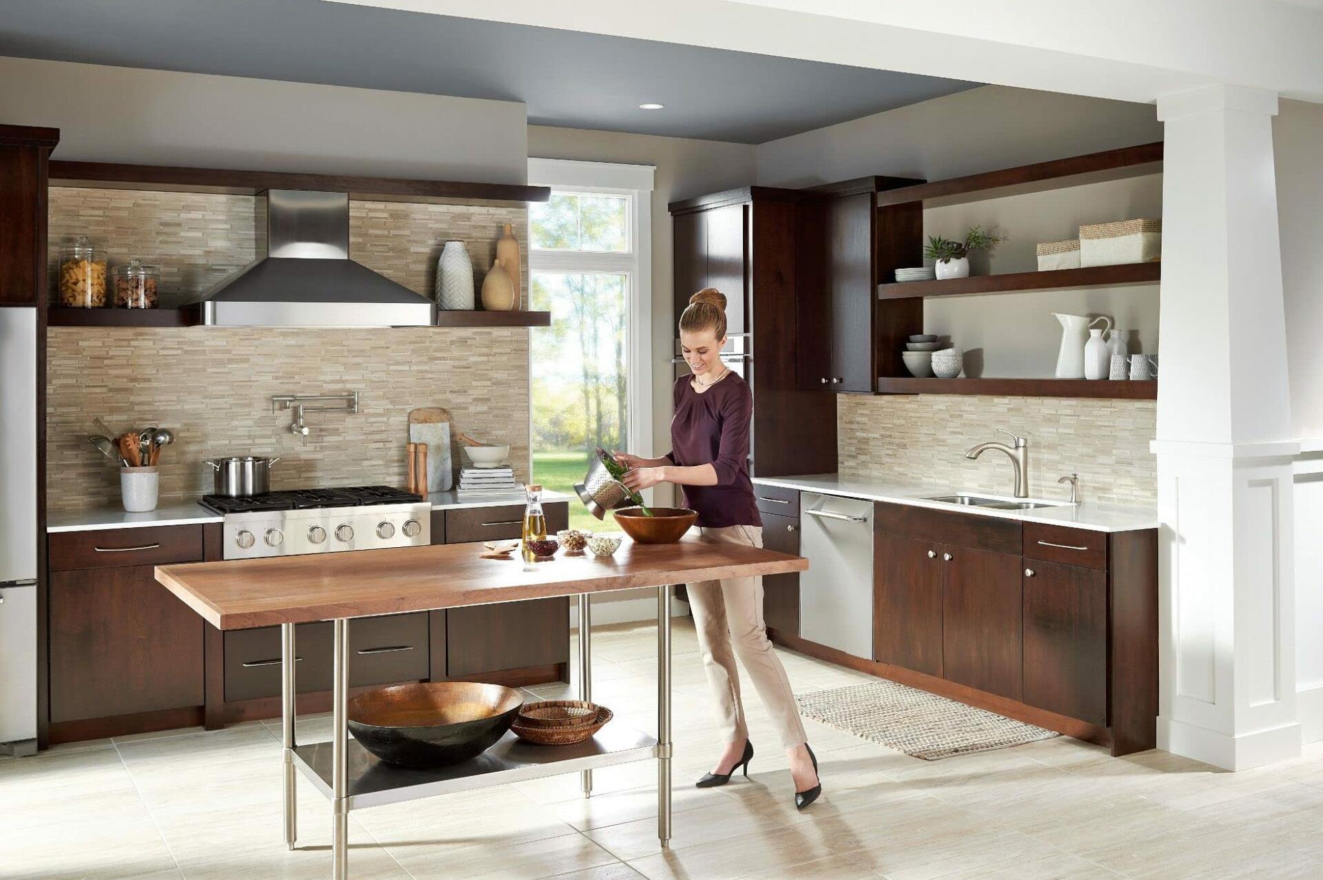 MOEN Modern S665SRS Wall Mounted Pot Filler Kitchen Faucet in Spot Resist Stainless