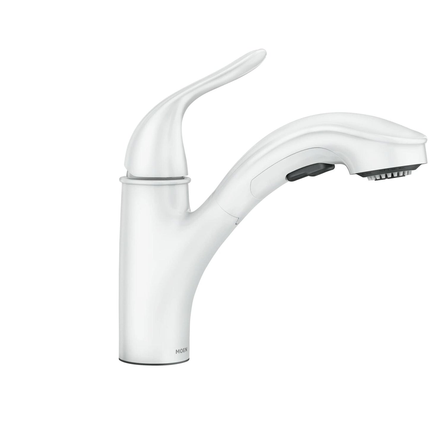 MOEN Brecklyn 87557W Single-Handle Pull-Out Sprayer Kitchen Faucet with Power Clean in White