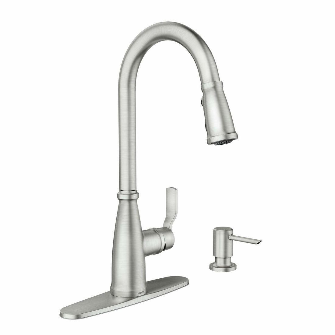 MOEN Nolia 87071SRS Single Handle Pull-Down Sprayer Kitchen Faucet with Reflex and PowerBoost in Spot Resist Stainless