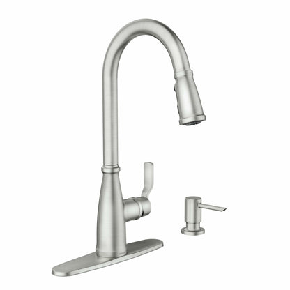 MOEN Nolia 87071SRS Single Handle Pull-Down Sprayer Kitchen Faucet with Reflex and PowerBoost in Spot Resist Stainless