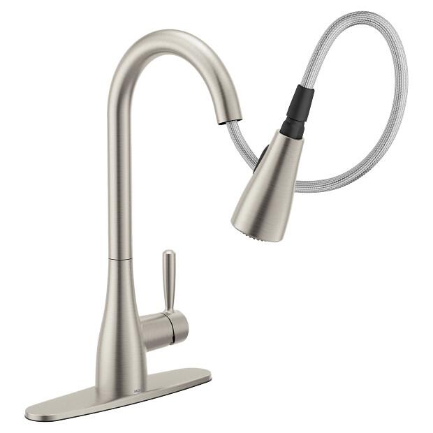 MOEN Doherty 87260SRS Single Handle Pull-Down Kitchen Faucet with Reflex in Spot Resist Stainless