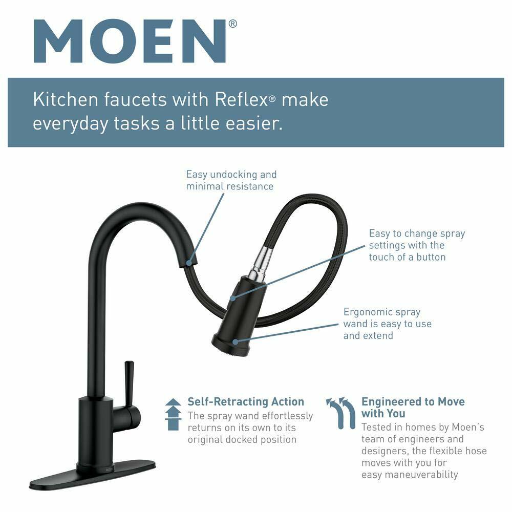 MOEN Fieldstone 87808SRS Single-Handle Pull-Down Sprayer Kitchen Faucet with Reflex and Power Clean in Spot Resist Stainless