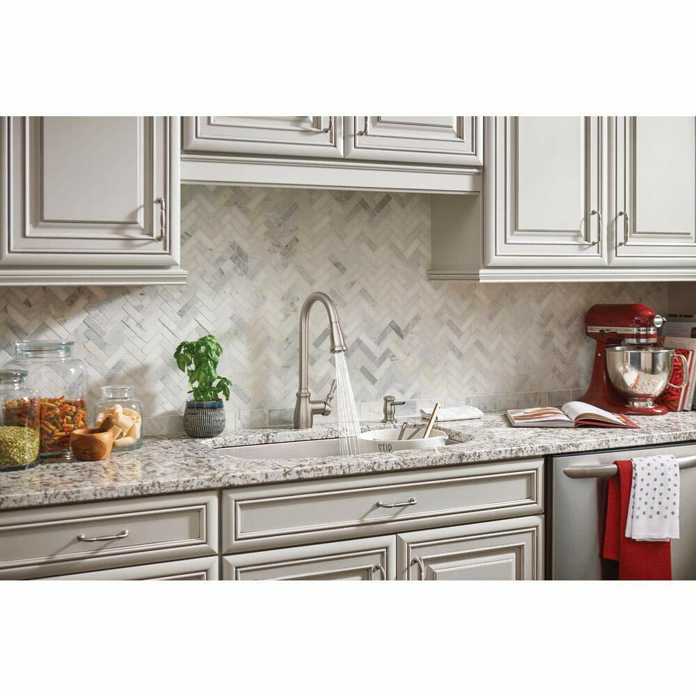 MOEN Fieldstone 87808SRS Single-Handle Pull-Down Sprayer Kitchen Faucet with Reflex and Power Clean in Spot Resist Stainless