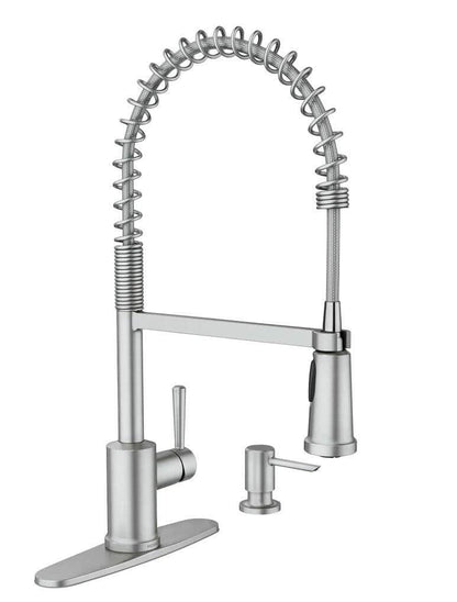 MOEN Indi 87194SRS Single-Handle Pulldown Sprayer Kitchen Faucet with Power Clean in Spot Resist Stainless