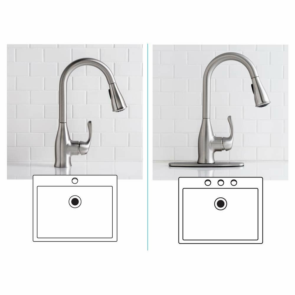 MOEN Kaden 87966SRS Single-Handle Pull-Down Sprayer Kitchen Faucet with Reflex and Power Clean in Spot Resist Stainless