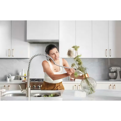 MOEN Indi 87194SRS Single-Handle Pulldown Sprayer Kitchen Faucet with Power Clean in Spot Resist Stainless