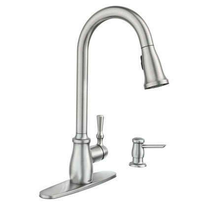 MOEN Fieldstone 87808SRS Single-Handle Pull-Down Sprayer Kitchen Faucet with Reflex and Power Clean in Spot Resist Stainless