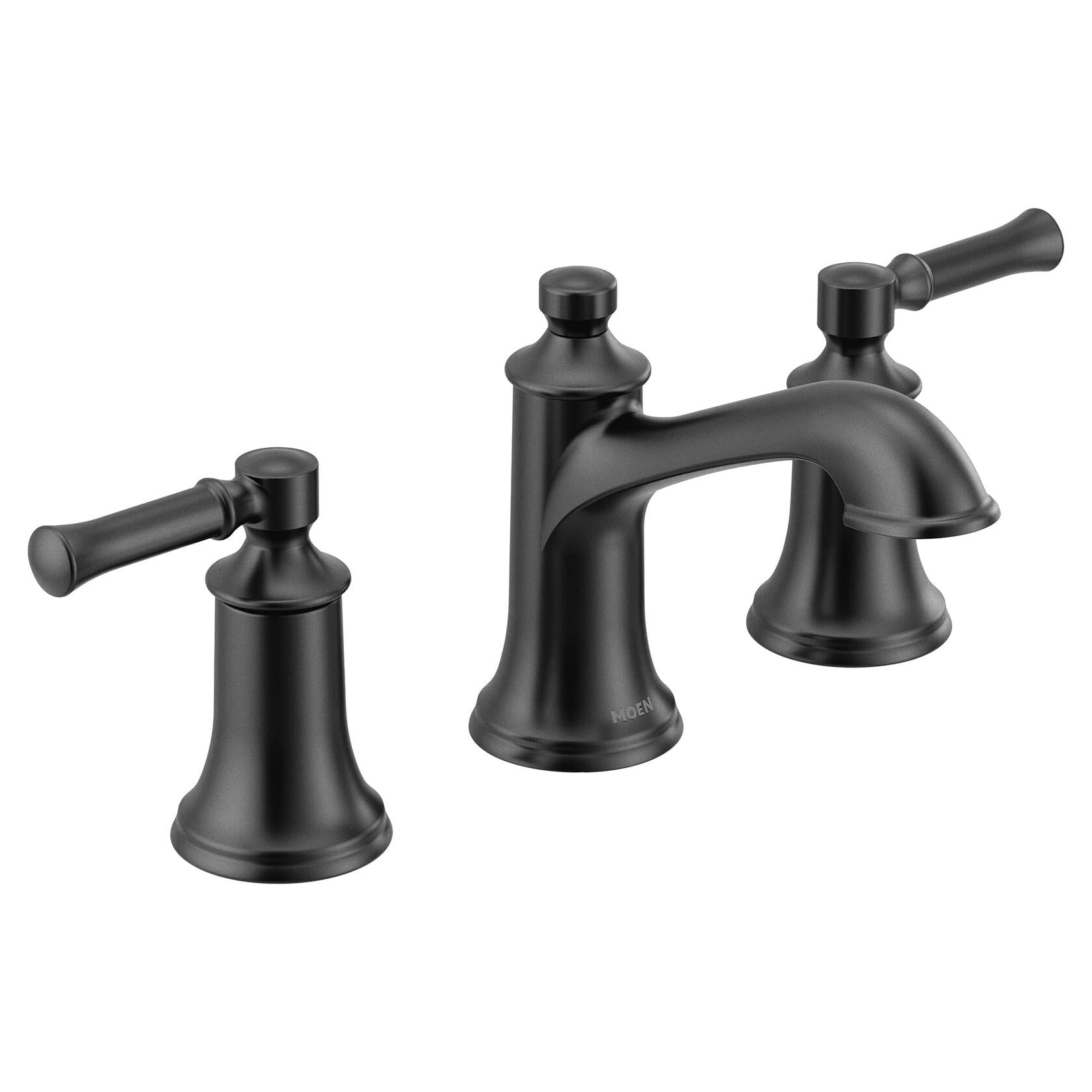 MOEN Dartmoor T6805BL Widespread 2-Handle Bathroom Faucet Trim Kit in Matte Black (Valve Not Included)