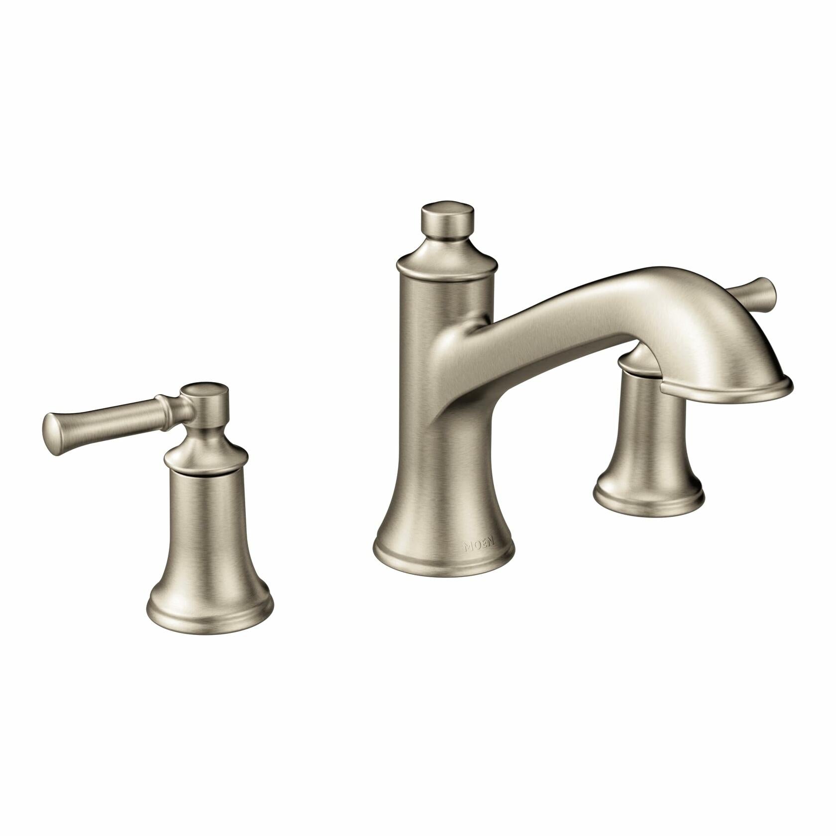 MOEN Dartmoor T683BN 2-handle Deck-mount Roman High-arc Bathtub Faucet in Brushed Nickel