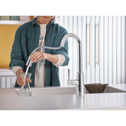 MOEN Riley 7402EW Touchless Single Handle Pull-Down Sprayer Kitchen Faucet in Chrome