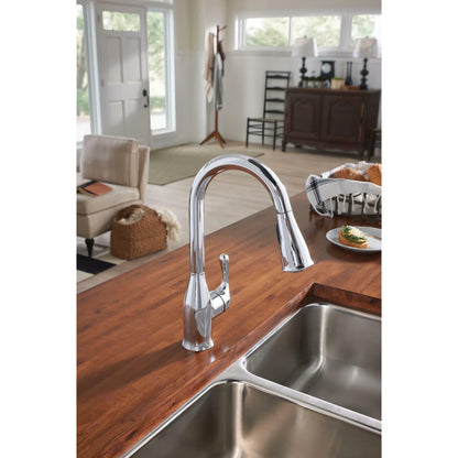 MOEN Kaden 87966 Single-Handle Pull-Down Sprayer Kitchen Faucet with Reflex and Power Clean in Chrome