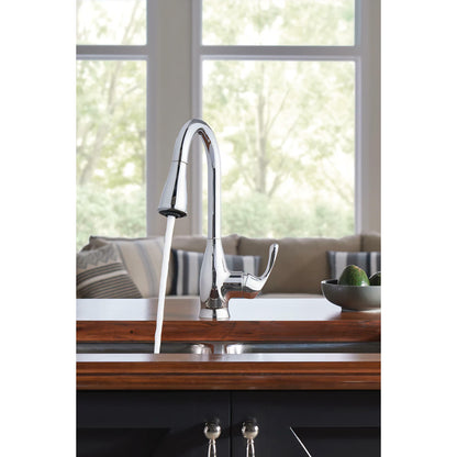 MOEN Kaden 87966 Single-Handle Pull-Down Sprayer Kitchen Faucet with Reflex and Power Clean in Chrome