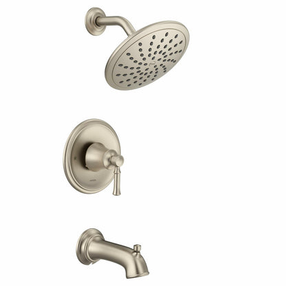 MOEN Dartmoor T2283EPBN Tub Shower Faucet System with Rainshower Showerhead in Brushed Nickel (Valve Not Included)