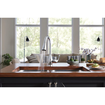 MOEN Kaden 87966 Single-Handle Pull-Down Sprayer Kitchen Faucet with Reflex and Power Clean in Chrome