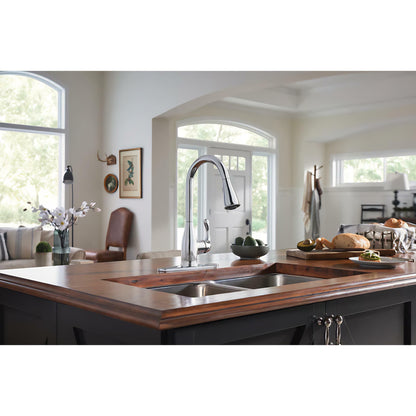 MOEN Kaden 87966 Single-Handle Pull-Down Sprayer Kitchen Faucet with Reflex and Power Clean in Chrome