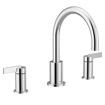 MOEN CIA T6223 Two Handle High-Arc Deck Mount Roman Tub Faucet Trim Kit in Chrome (Valve Required)