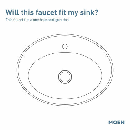 MOEN Arris S43001 One-Handle Single Hole Modern Bathroom Faucet in Chrome