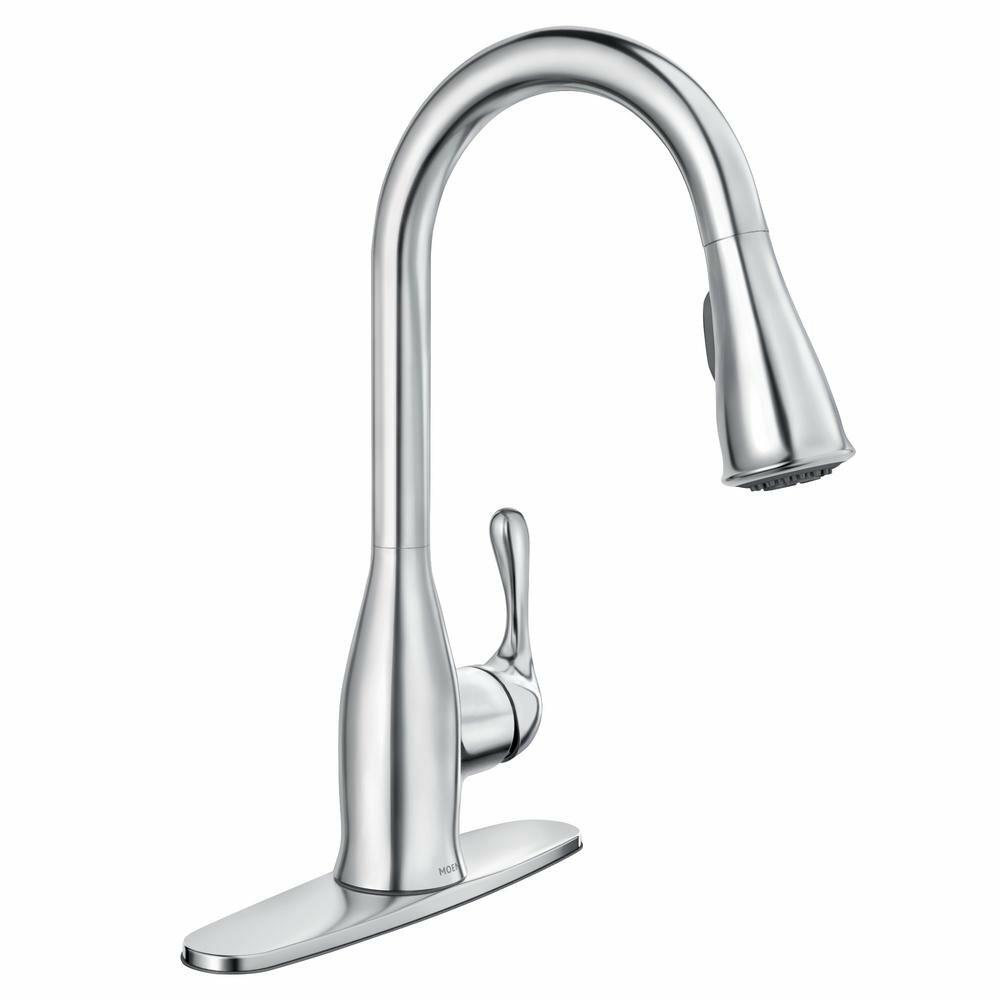 MOEN Kaden 87966 Single-Handle Pull-Down Sprayer Kitchen Faucet with Reflex and Power Clean in Chrome