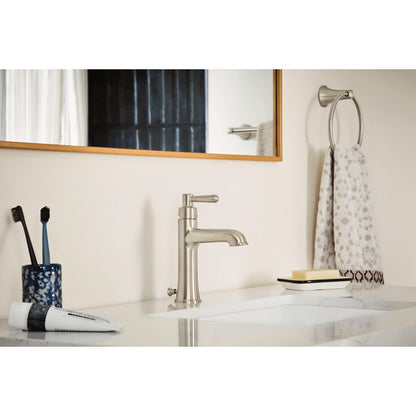 MOEN Cleveland 56910BN Ember One Handle Low-arc Bathroom Faucet in Brushed Nickel