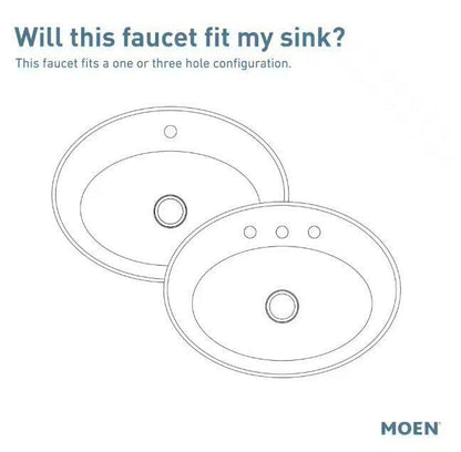 MOEN Cleveland 56910BN Ember One Handle Low-arc Bathroom Faucet in Brushed Nickel