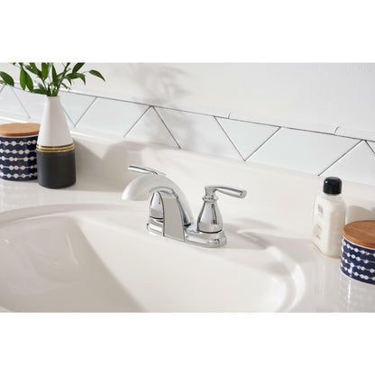MOEN Hilliard 84532 Two Handle Centerset Lavatory Bathroom Faucet in Chrome