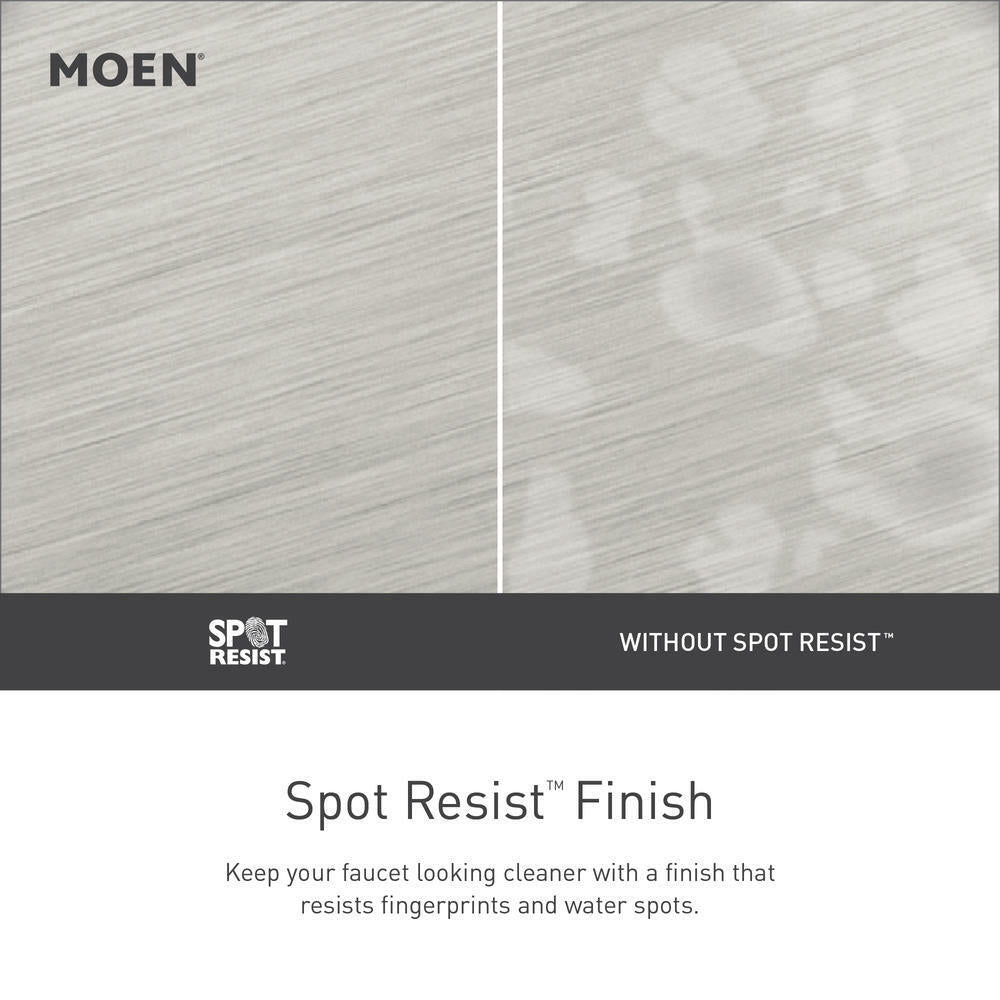 MOEN Zyla 84141SRN Two Handle High Arc Bathroom Faucet Spot Resist Brushed Nickel