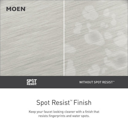 MOEN Zyla 84141SRN Two Handle High Arc Bathroom Faucet Spot Resist Brushed Nickel