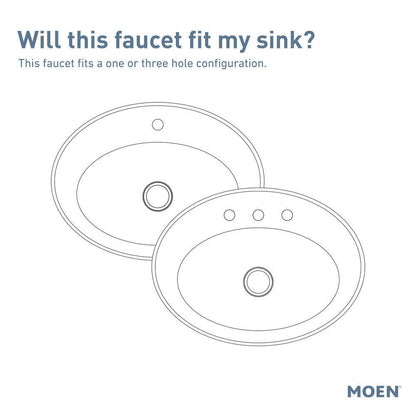MOEN Zyla 84141SRN Two Handle High Arc Bathroom Faucet Spot Resist Brushed Nickel