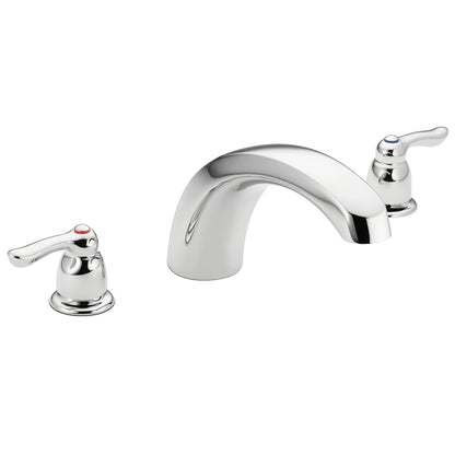 MOEN Chateau T990 Two Handle Low Arc Roman Tub Faucet Trim Kit in Chrome (Valve Not Included)