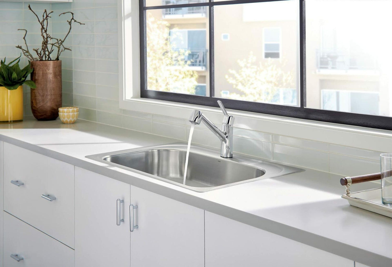 MOEN Method 7585C One-Handle Pullout Modern Kitchen Faucet with Power Clean in Chrome
