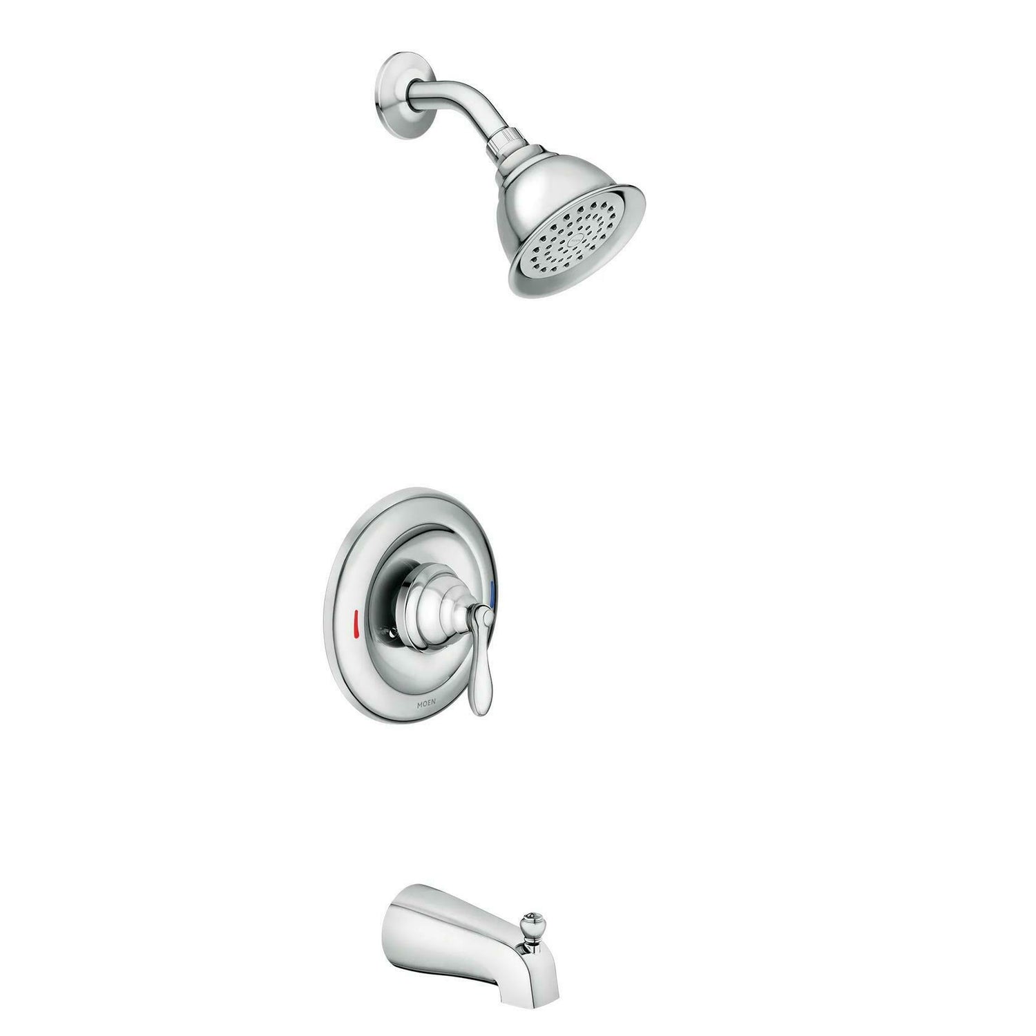 MOEN Caldwell 82496EP Posi-Temp Eco-Performance Pressure Balanced Tub and Shower Trim in Chrome (Valve Included)