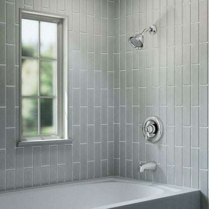 MOEN Caldwell 82496EP Posi-Temp Eco-Performance Pressure Balanced Tub and Shower Trim in Chrome (Valve Included)