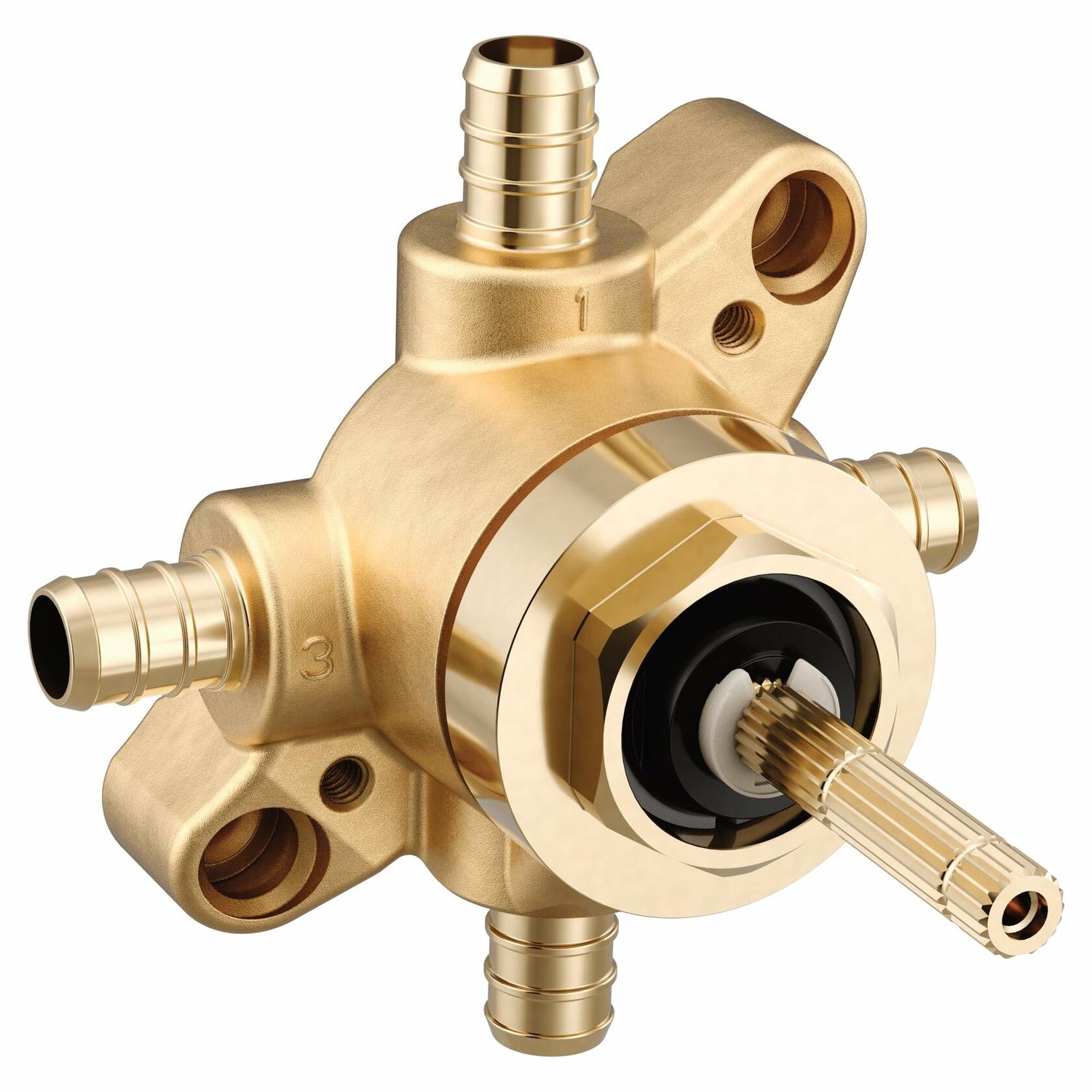 MOEN M-CORE U231X Brass 1/2 in. 2 or 3 Function Transfer Valve with Crimp Ring PEX Connections