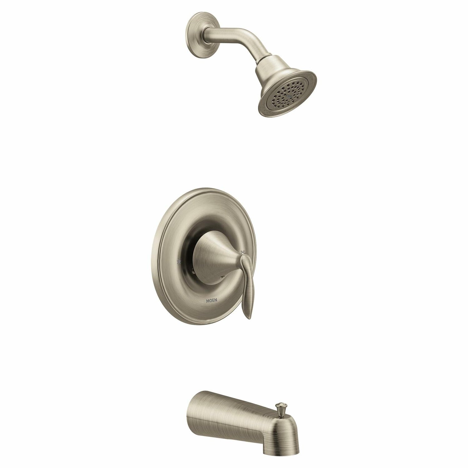 MOEN Eva T2133EPBN Posi-Temp Tub and Shower Trim Kit in Brushed Nickel (Valve Not Included)