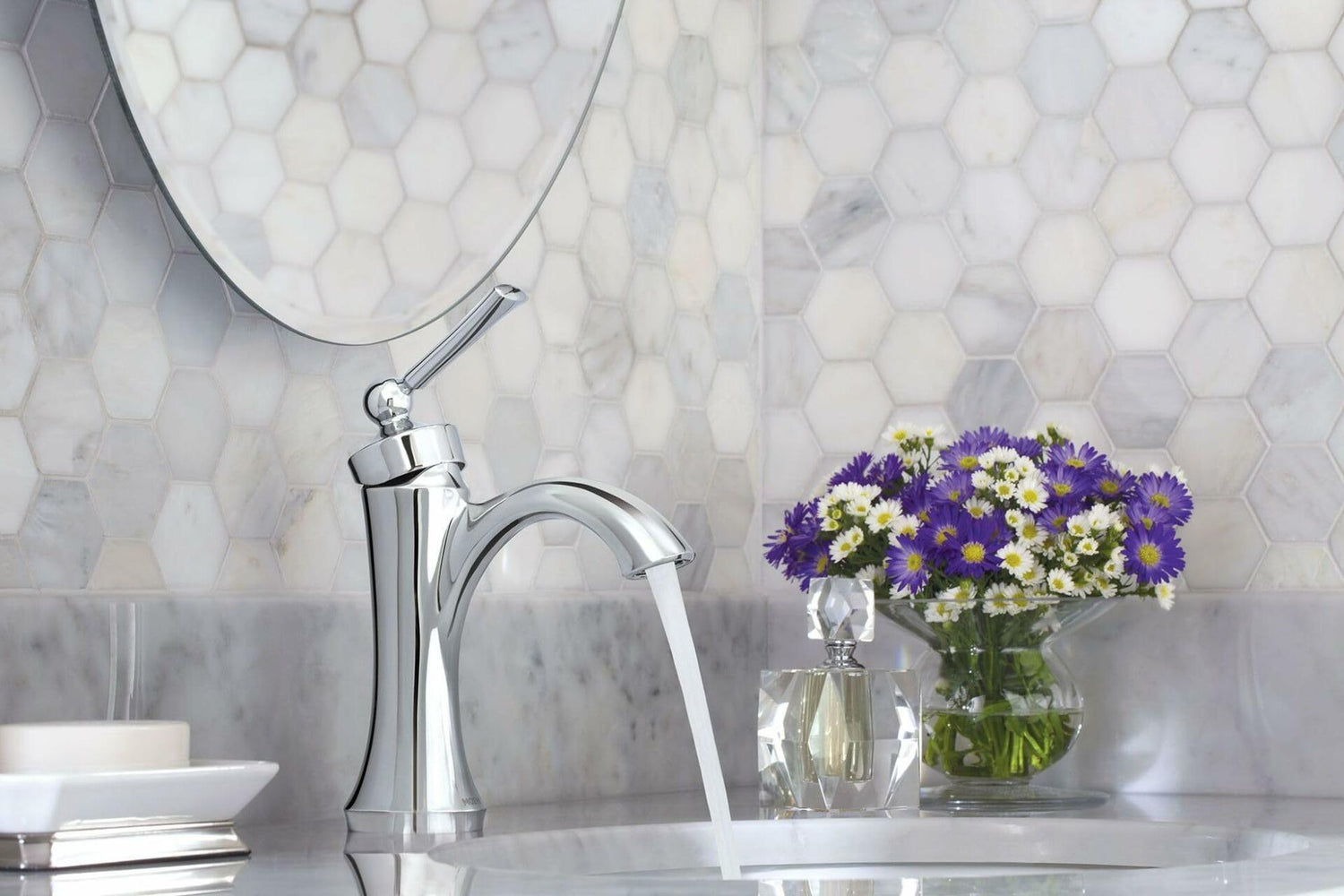 MOEN Wynford 4500BN Single Hole Single-Handle High-Arc Bathroom Faucet in Brushed Nickel