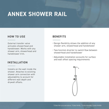 MOEN Annex TS3661NHBG Shower Slidebar and Shower Hose System Trim in Brushed Gold (Valve Required)