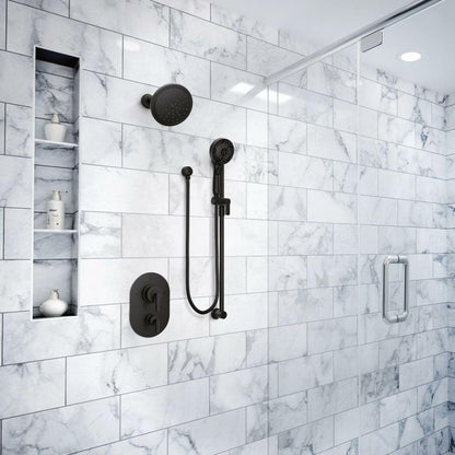 MOEN 3670EPBL 5-Function Massaging Handshower with Toggle Pause, Includes 30-Inch Slide Bar and 69-Inch Hose in Matte Black