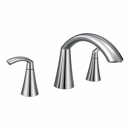 MOEN Glyde T373 Two-Handle high arc Roman tub Faucet in Chrome