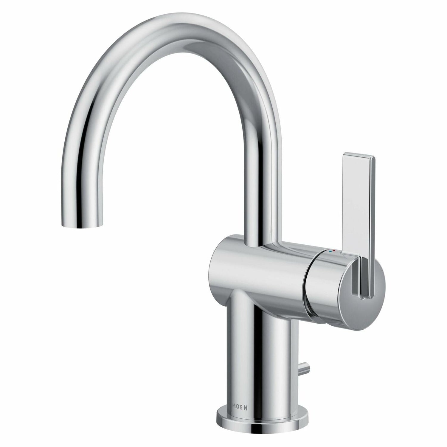 Moen CIA 6221 Single Handle Bathroom Sink Faucet in Chrome (Drain and Deck Plate Included)