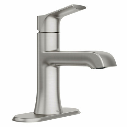 MOEN Liso 84540SRN Single Handle Single Hole Bathroom Faucet in Spot Resist Brushed Nickel