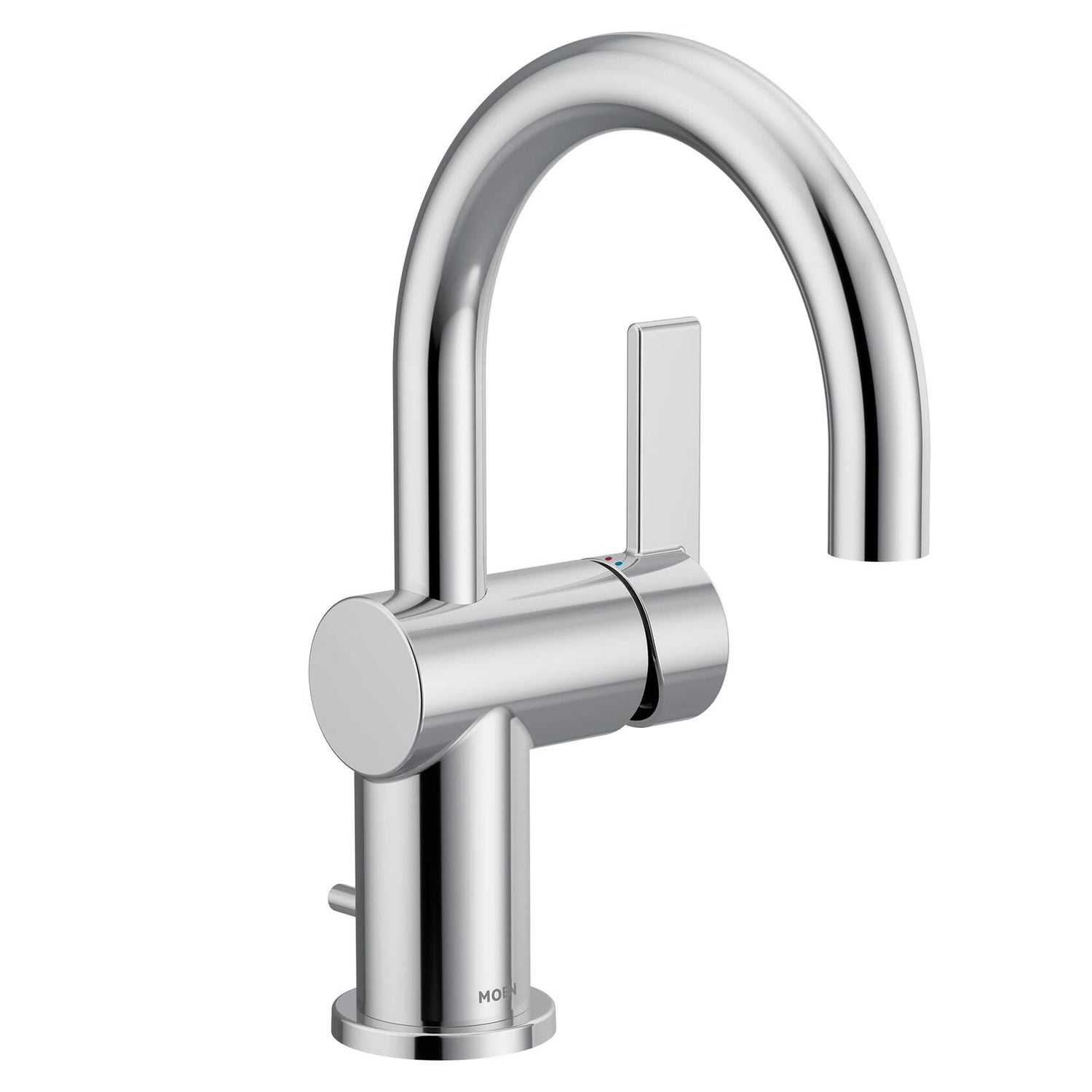 Moen CIA 6221 Single Handle Bathroom Sink Faucet in Chrome (Drain and Deck Plate Included)