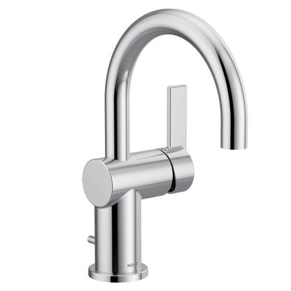 Moen CIA 6221 Single Handle Bathroom Sink Faucet in Chrome (Drain and Deck Plate Included)