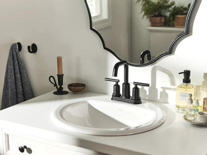 MOEN Gibson 6150BL Centerset 2-Handle High-Arc Bathroom Faucet in Matte Black