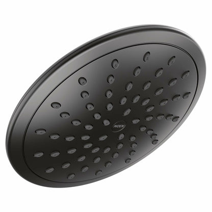 MOEN Eco-Performance 6345EPBL One Spray Patterns 8 in. H Wall Mount Low Flow Fixed Shower Head in Matte Black