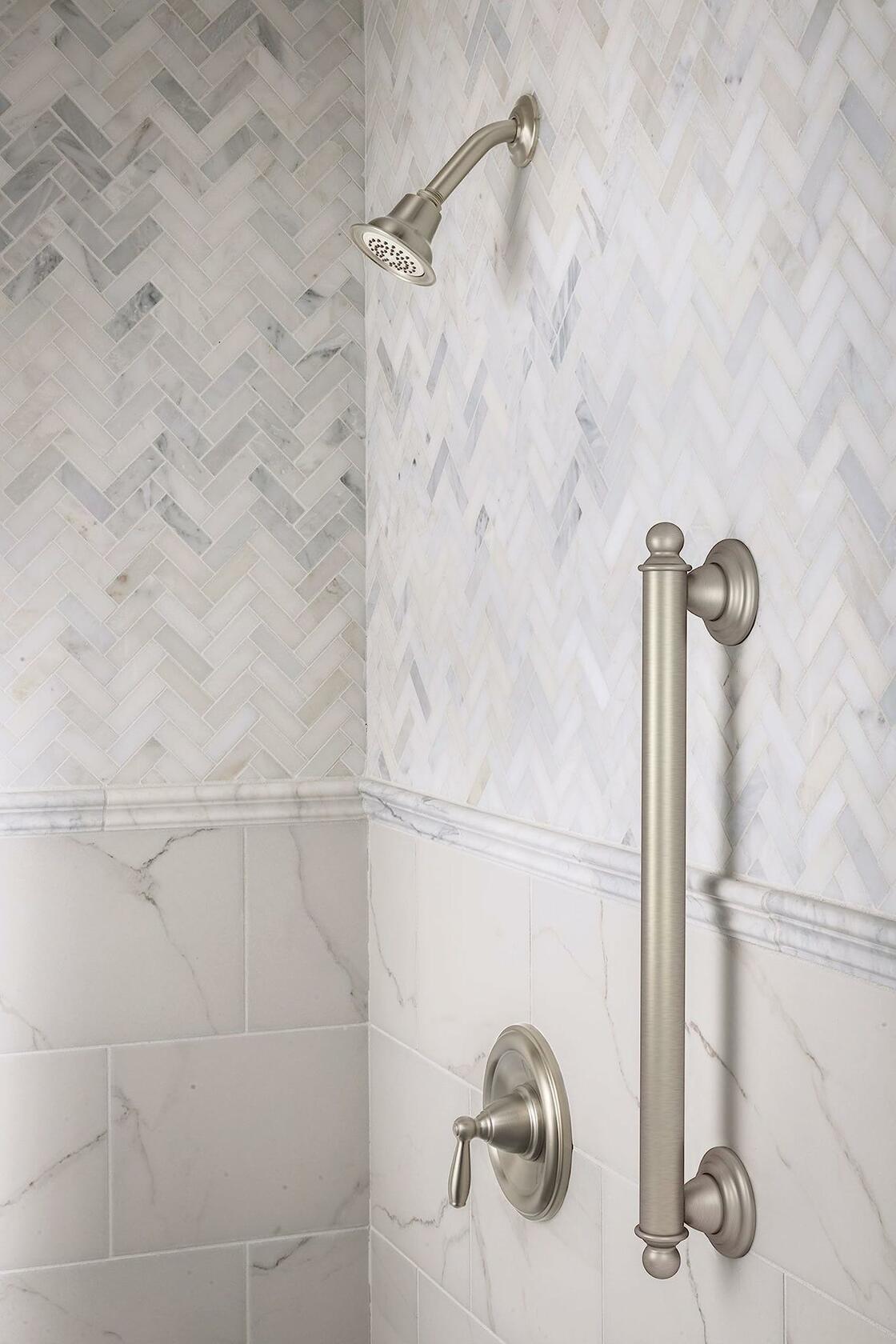 MOEN Brantford T2152BN Posi-Temp Single-Handle 1-Spray Shower Faucet Trim Kit in Brushed Nickel (Valve Not Included)