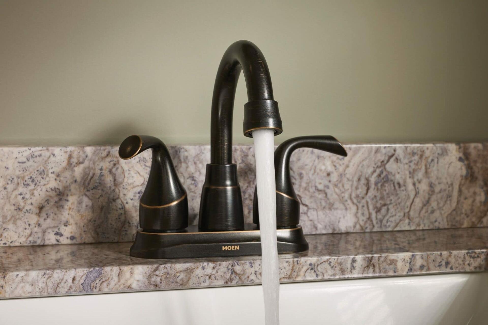 MOEN Idora 84115BRB Centerset 2-Handle Bathroom Faucet in Mediterranean Bronze
