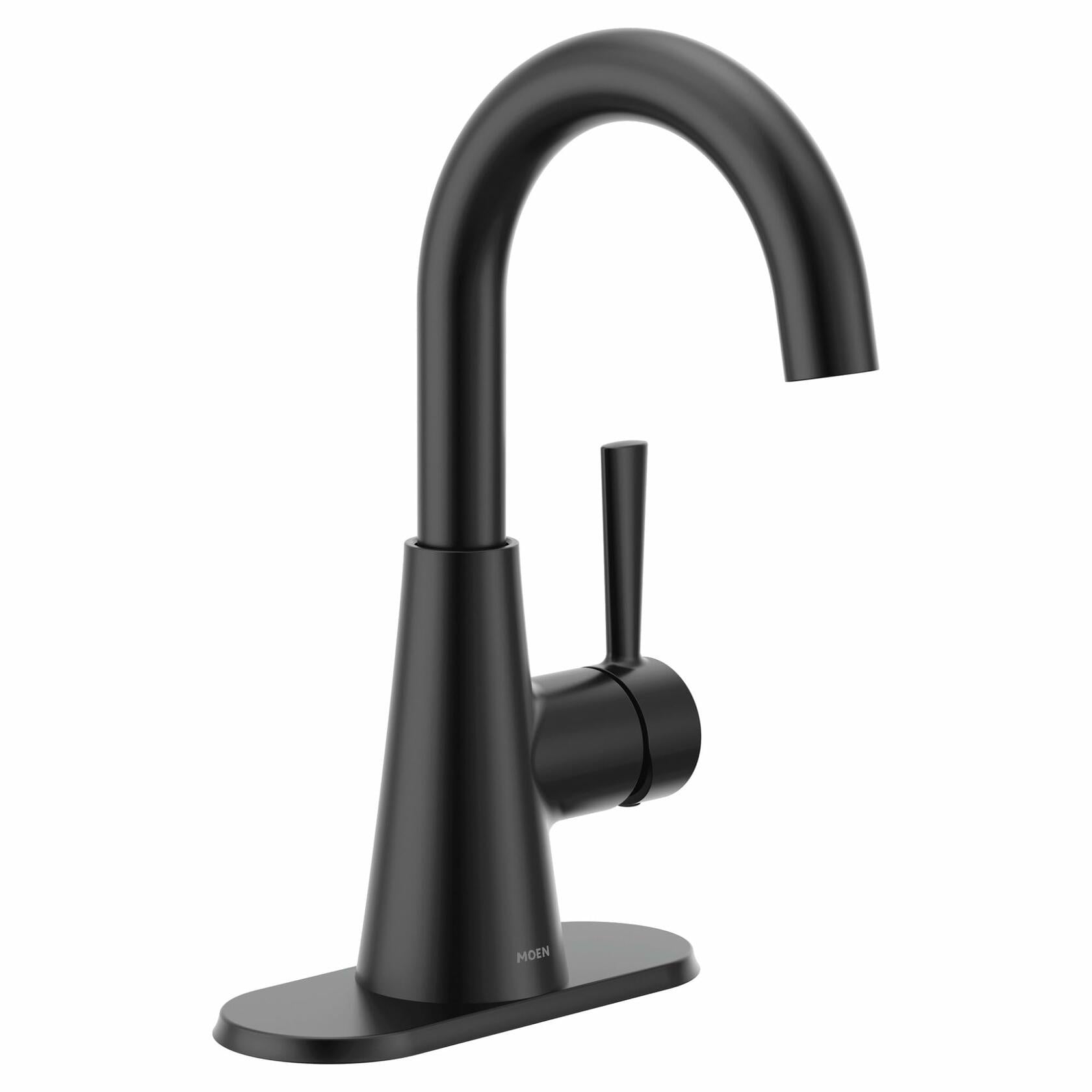 MOEN Ronan 84021BL Single Hole Single-Handle Bathroom Faucet in Matte Black