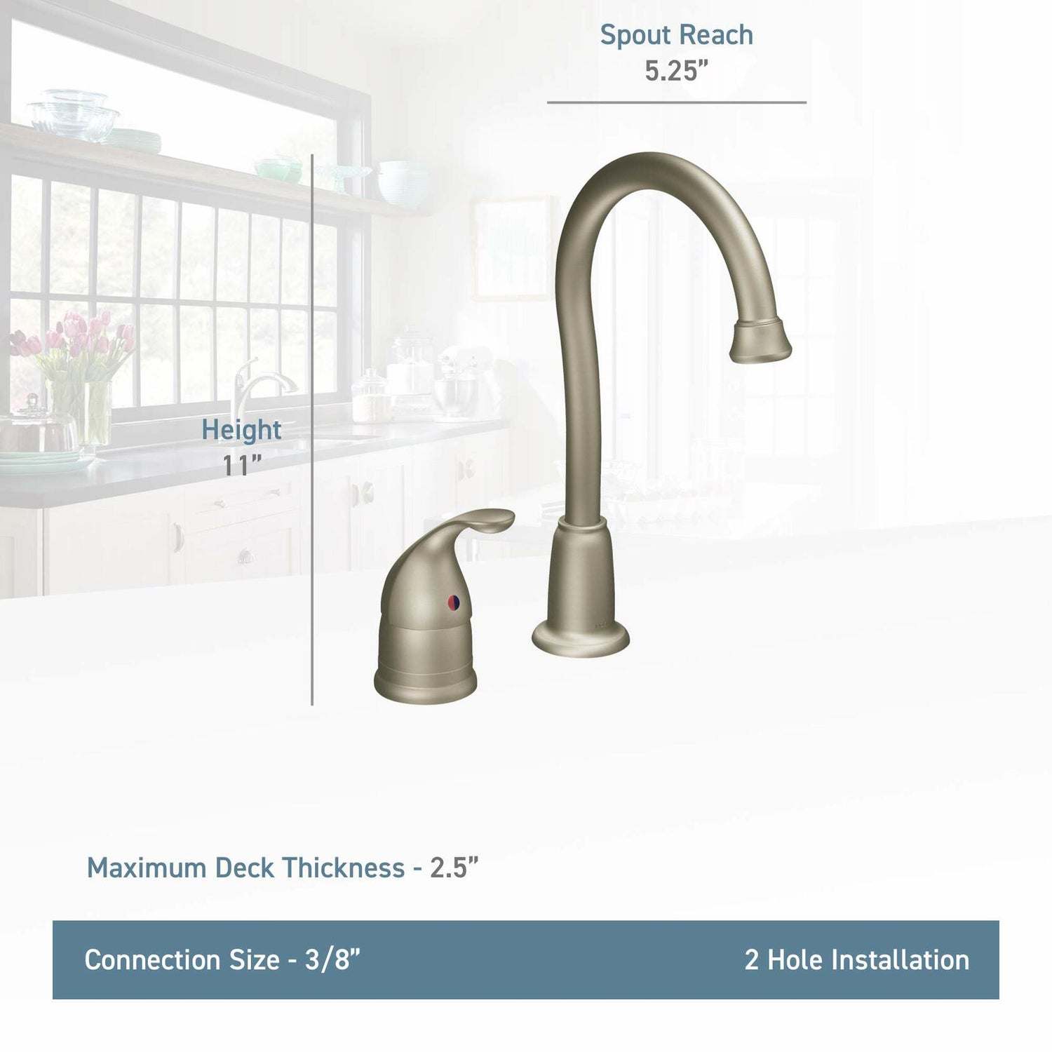 MOEN Camerist 4905 Single-Handle Bar Faucet in Chrome
